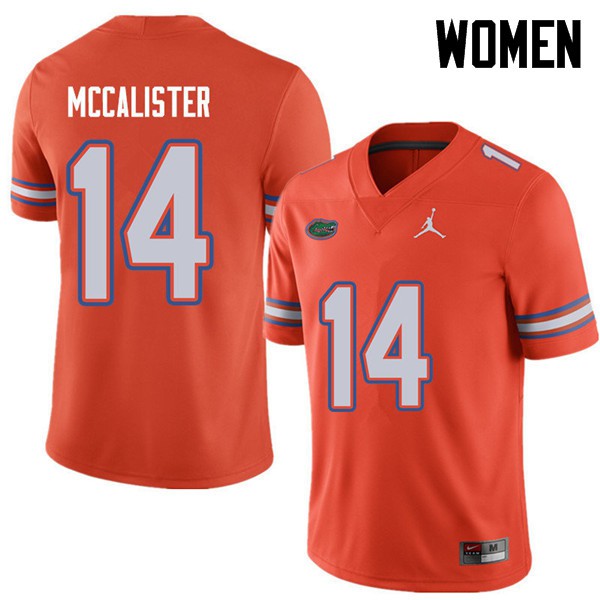 Jordan Brand Women #14 Alex McCalister Florida Gators College Football Jerseys Orange